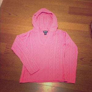 Pink hooded sweater