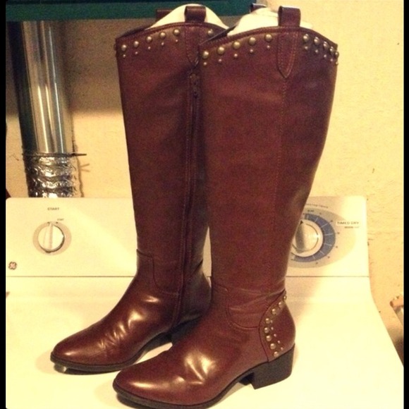 👢Brown Studded Riding Boots👢
