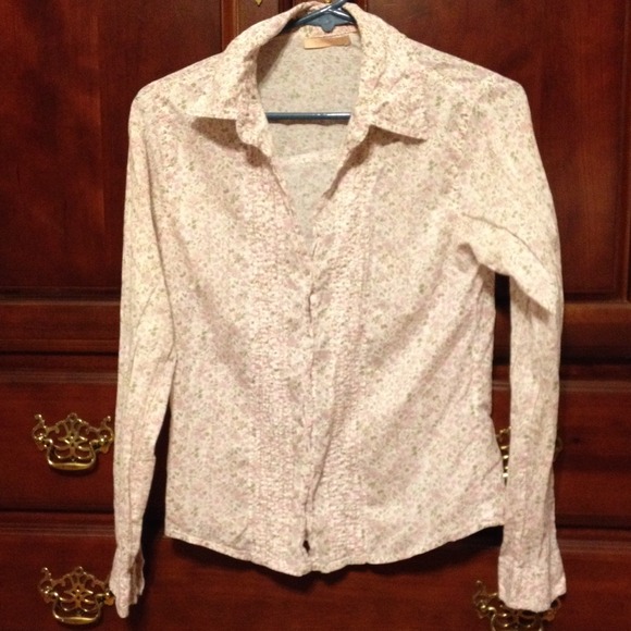 F21 Pink Floral Button Up