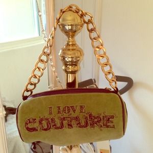 Tiny green I love couture juicy bag