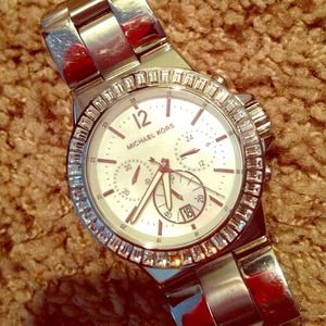 Michael Kors Silver Rhinestone Watch