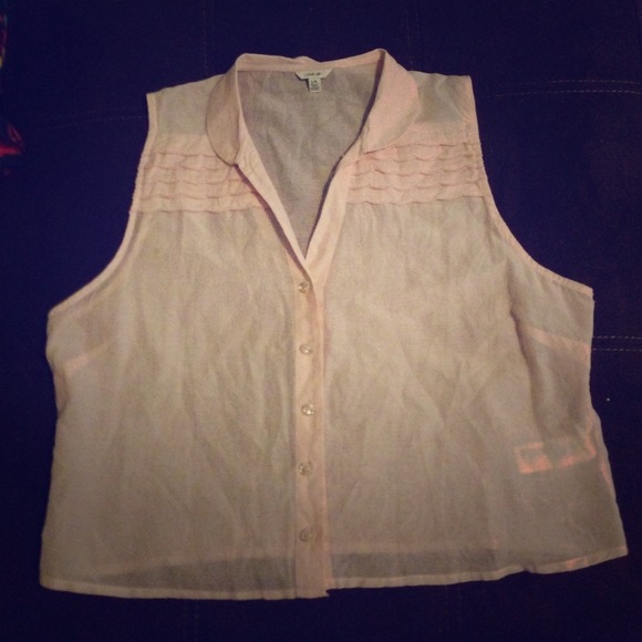 Light pink sheer forever 21 top.