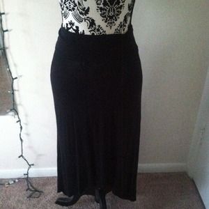 Black High Low Maxi Skirt
