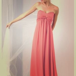 David's Bridal dress: F14867 color: coral reef