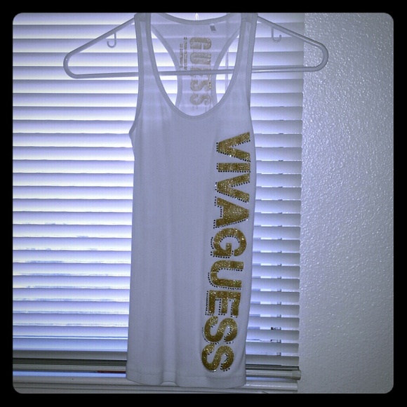 White tank top Guess
