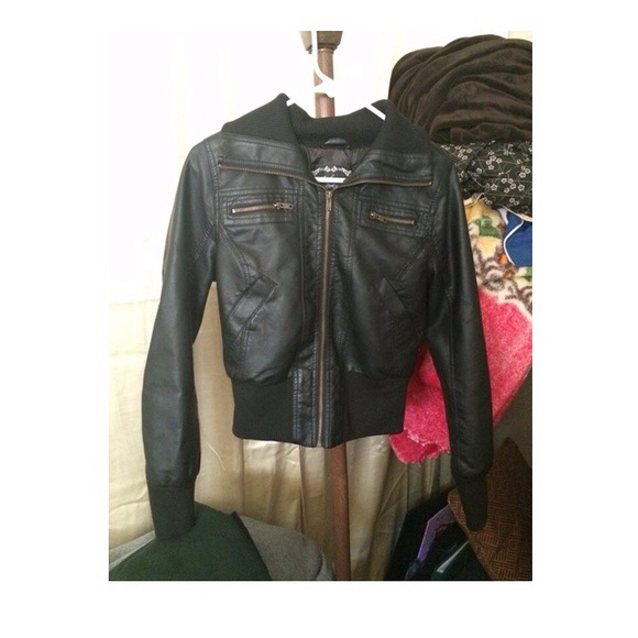 Black Motorcycle leather jacket