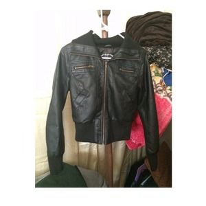 Black Motorcycle leather jacket