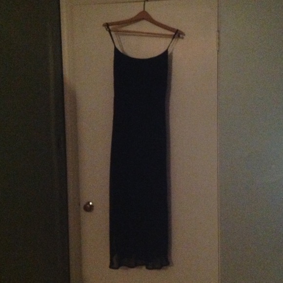 Black slip dress