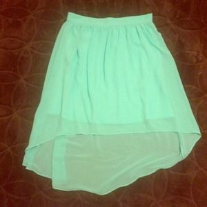 High Low Blue Skirt