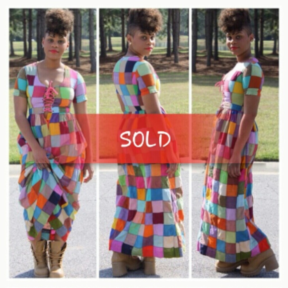 ??New Item?? Vintage PatchWork Maxi Dress
