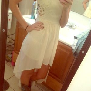 High Low White Dress