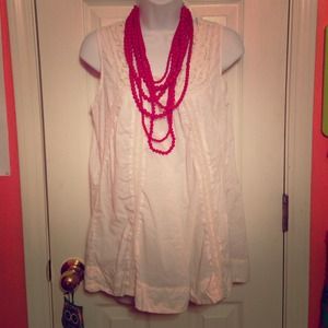 White cotton sleeveless top