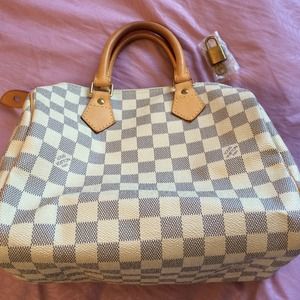 Louis Vuitton authentic speedy 25 damier azur used