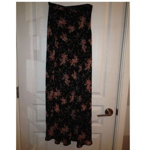 High waisted sheer skirt