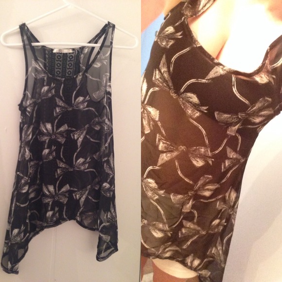 Black Sheer Tank Top