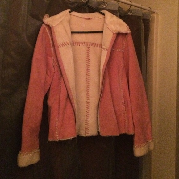 Just reduced!!! 👍 Pink Suede Coat! Real suede!