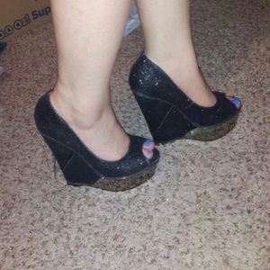 Platform wedges, worn a couple of times
