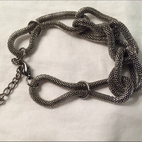 Silver Mesh Chain Link Bracelet