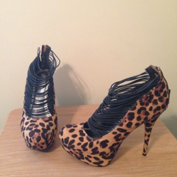 Leopard print high heels