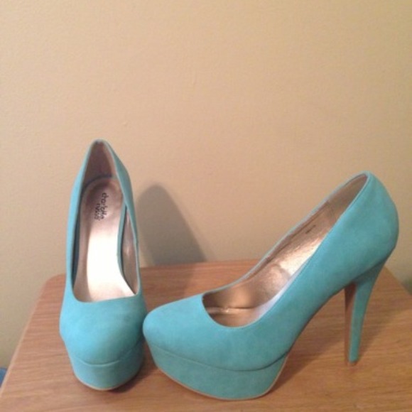 Teal size 10  high heels