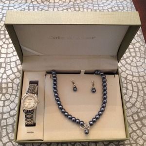 Cote d' Azure Necklace, Earring and Watch Set