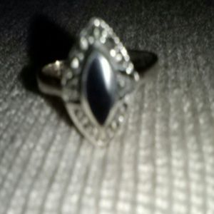 Black Onyx- Handcrafted silver ring