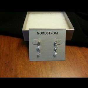 Silver Beaded Drop Earrings