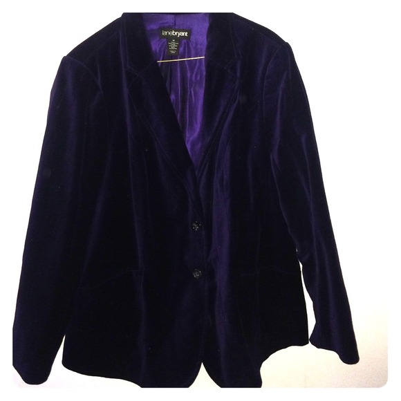 Faux velvet blazer