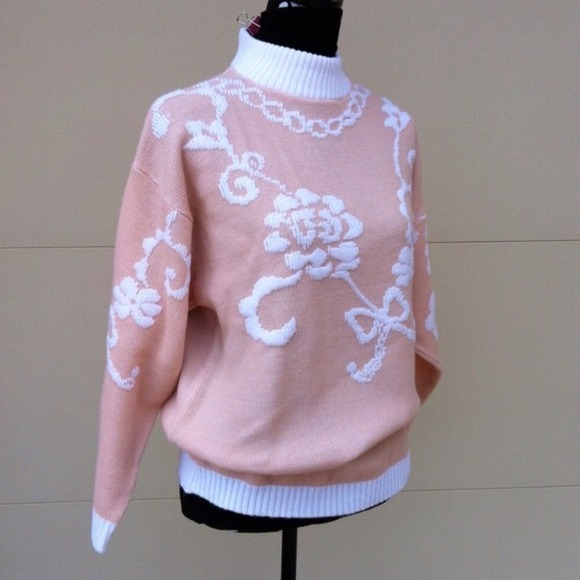 Vintage Sweaters - Vintage Peach Sweater
