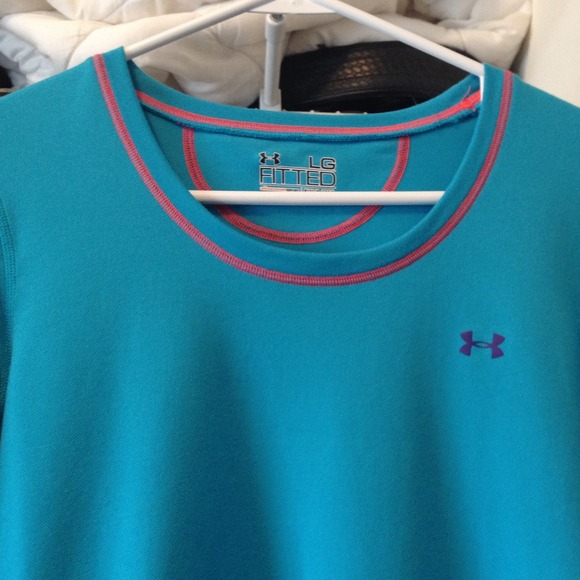 Under Armour Teal & Pink long sleeve shirt