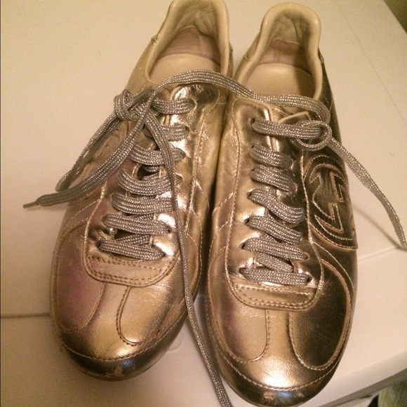 Silver Gucci sneakers