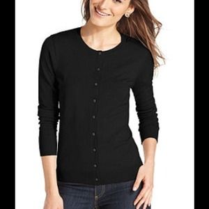 August Silk Black Cardigan