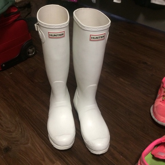 White Authentic Hunter Boots