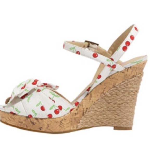 bp Shoes Spring Cherry Print Wedge Poshmark bp Shoes Spring Cherry Print Wedge Poshmark