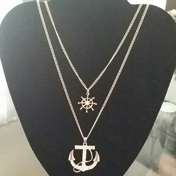Yellow anchor necklace