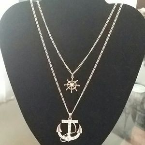 Yellow anchor necklace