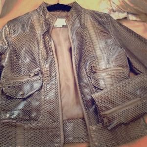 Faux leather jacket 🐍