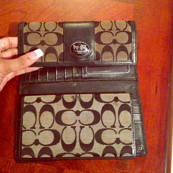 Coach checkbook wallet used