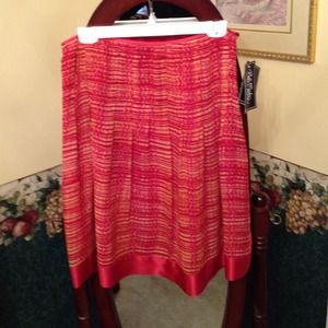 Silk tangerine skirt