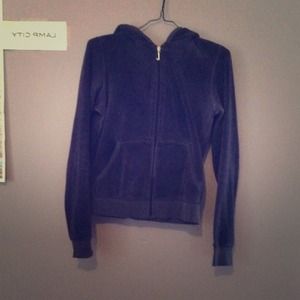 Navy Blue Juicy Velour Zip Up hoodie