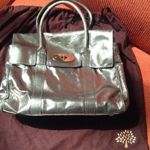 💕SOLD 💕Auth Mulberry Baywater Silver Cracked