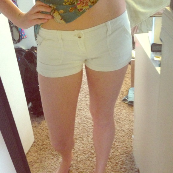 White Hollister Short Shorts
