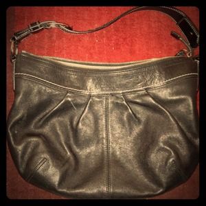 Authentic Black Leather Coach Purse