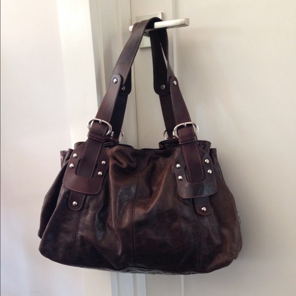:SOLD: Brown Leather Tano Handbag - Picture 2 of 4