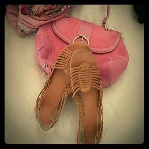 *SALE* Aero tan weaved sandal flats sz 7