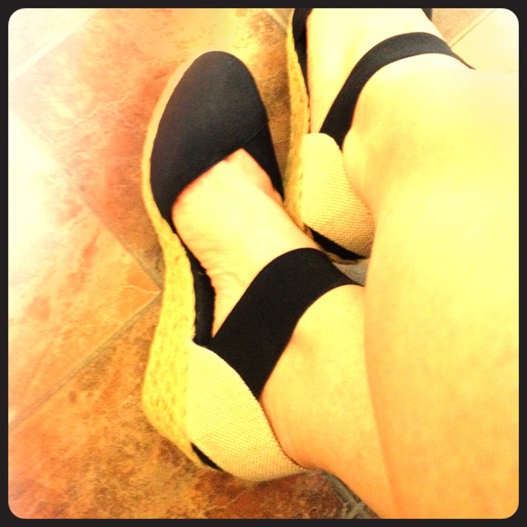 Midnight blue wedges!