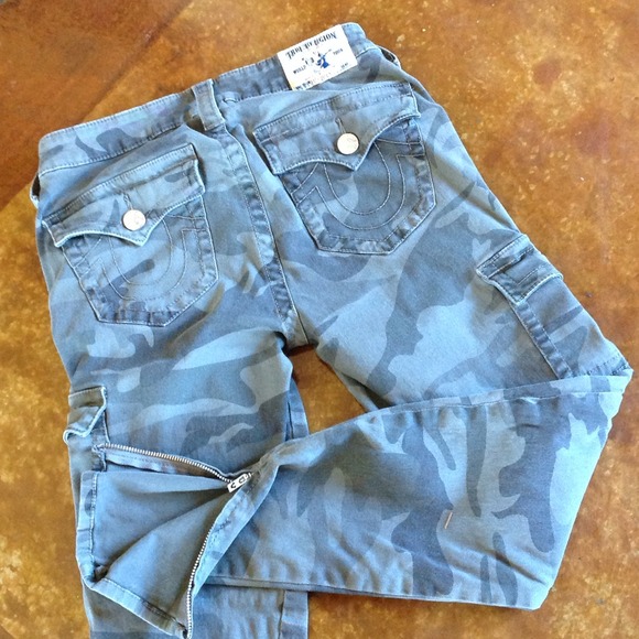 True religion 3zip camo jegging