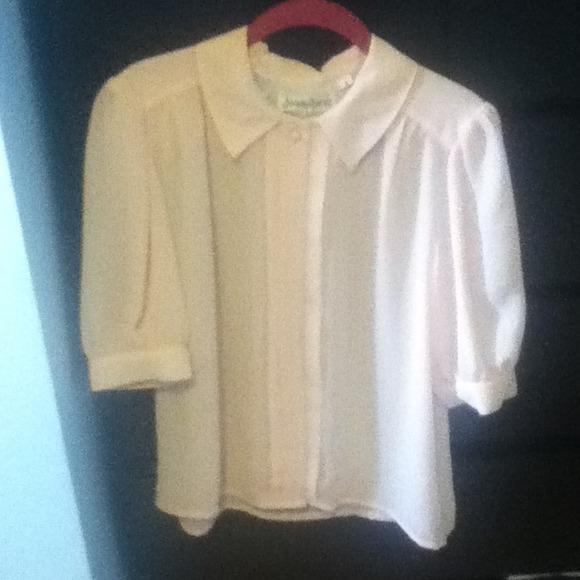 Vintage sheer pink blouse