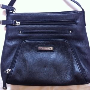 Authentic CALVIN KLEIN black leather handbag