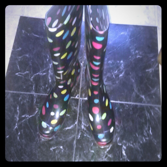 Polka Dot Rain Boots